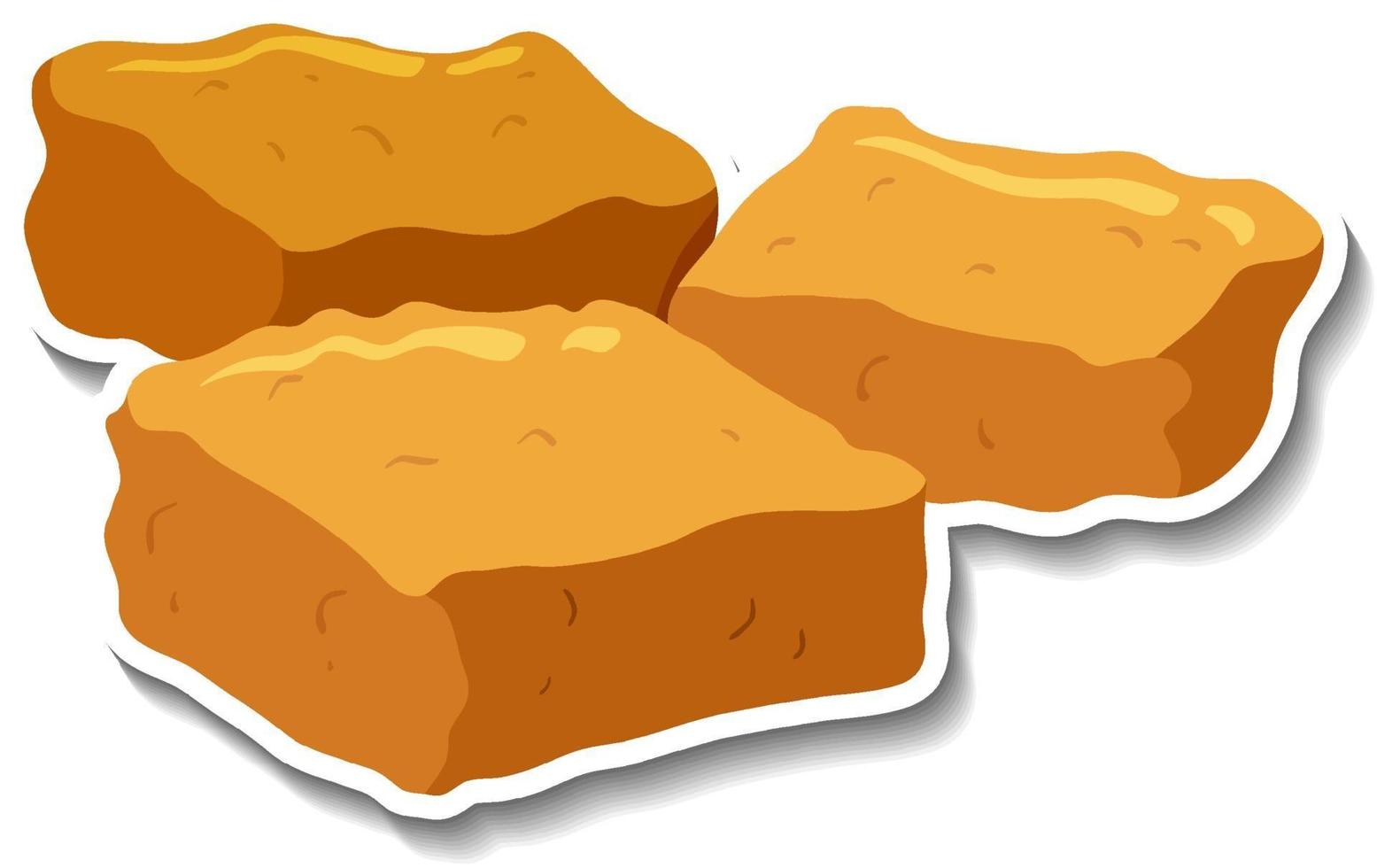 Biscuits sticker on white background vector