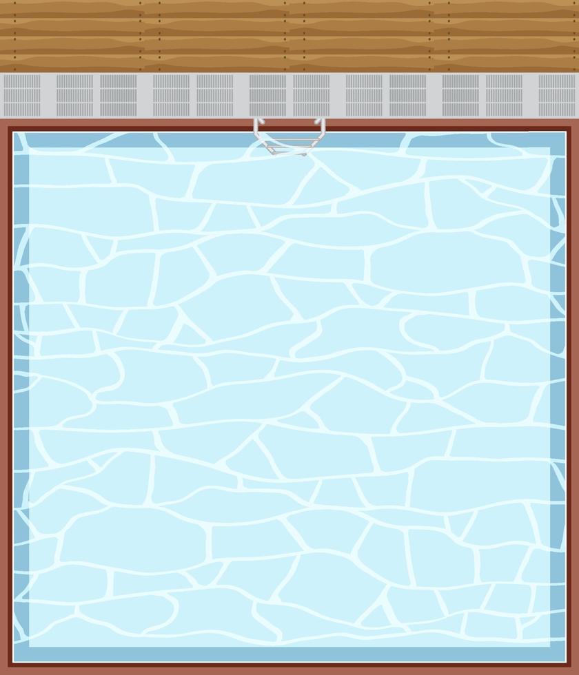 Top view of swimming pool on white background vector