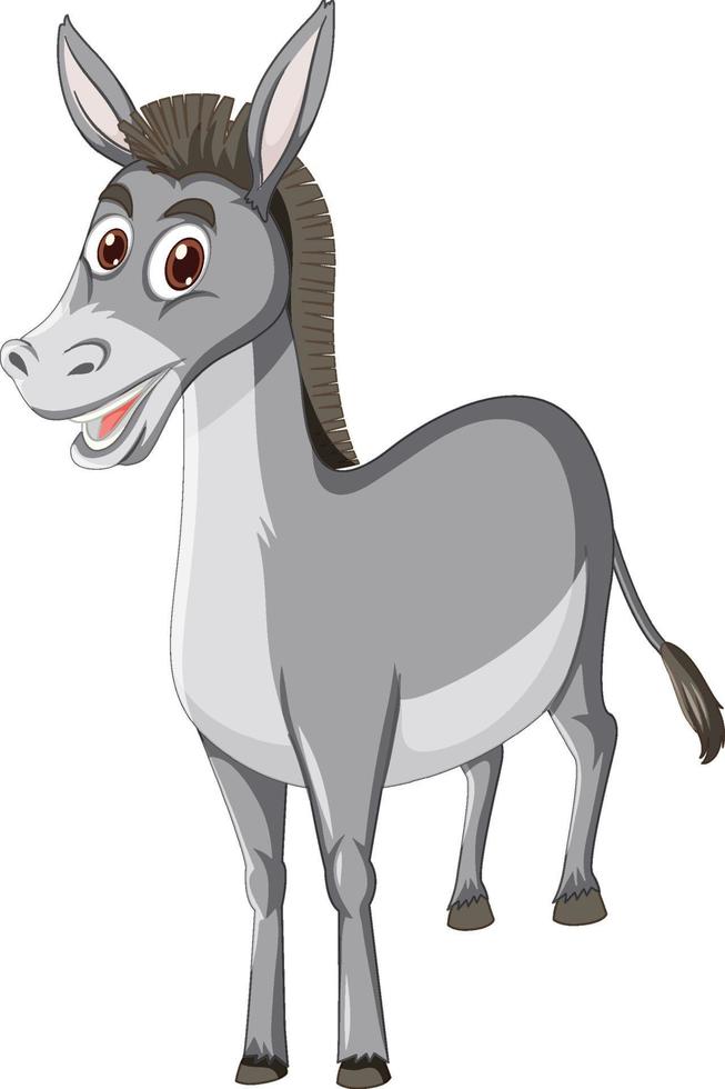 Donkey animal cartoon character vector