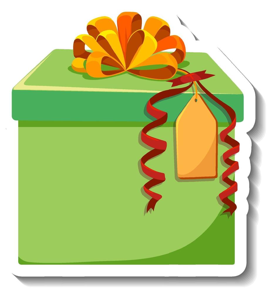 Isolated gift box sticker vector