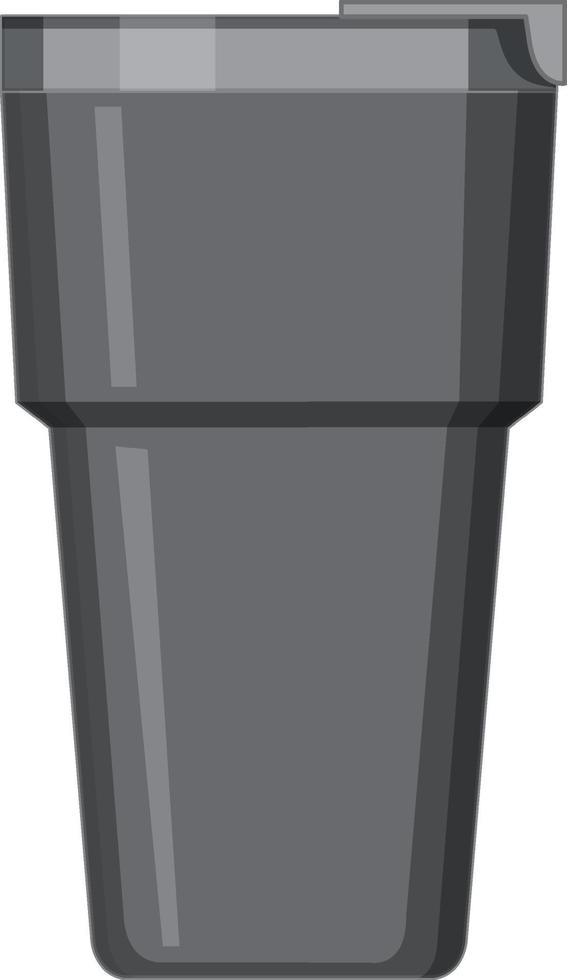 Black metal water tumbler isolated vector