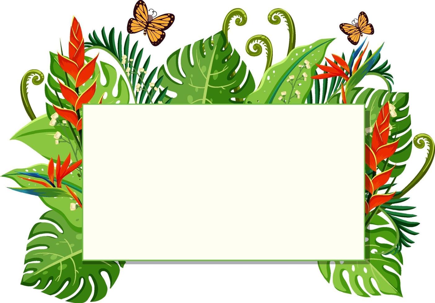 Floral spring banner template vector
