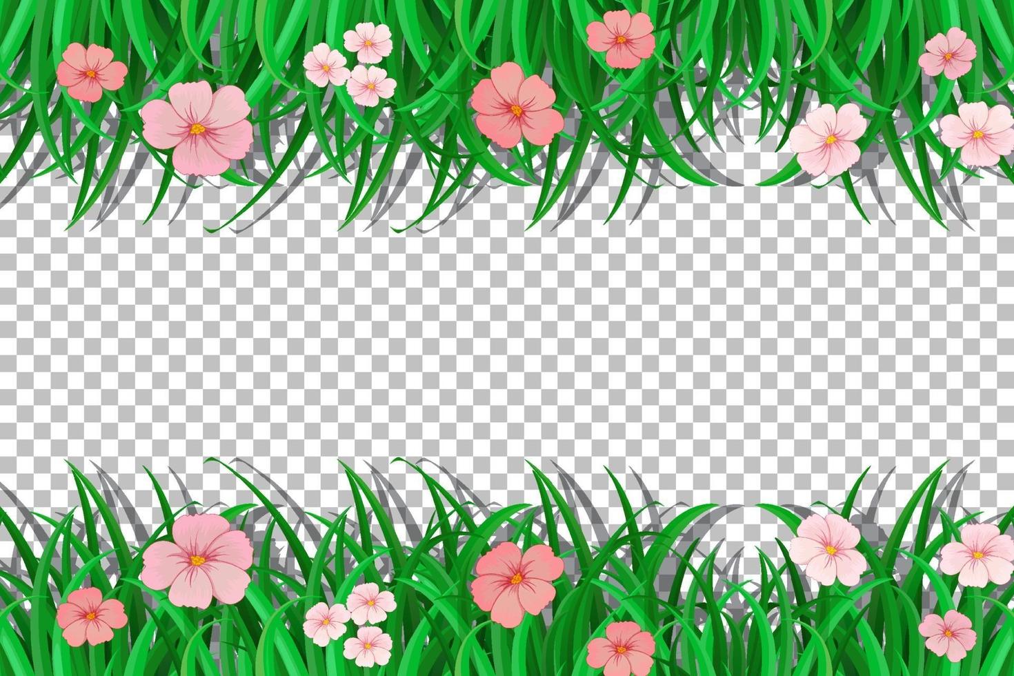 Nature plants frame vector