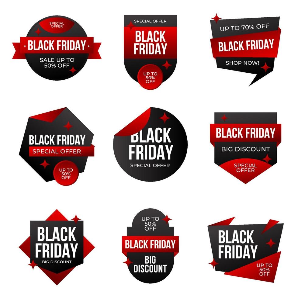 Black Friday Badge Collection vector