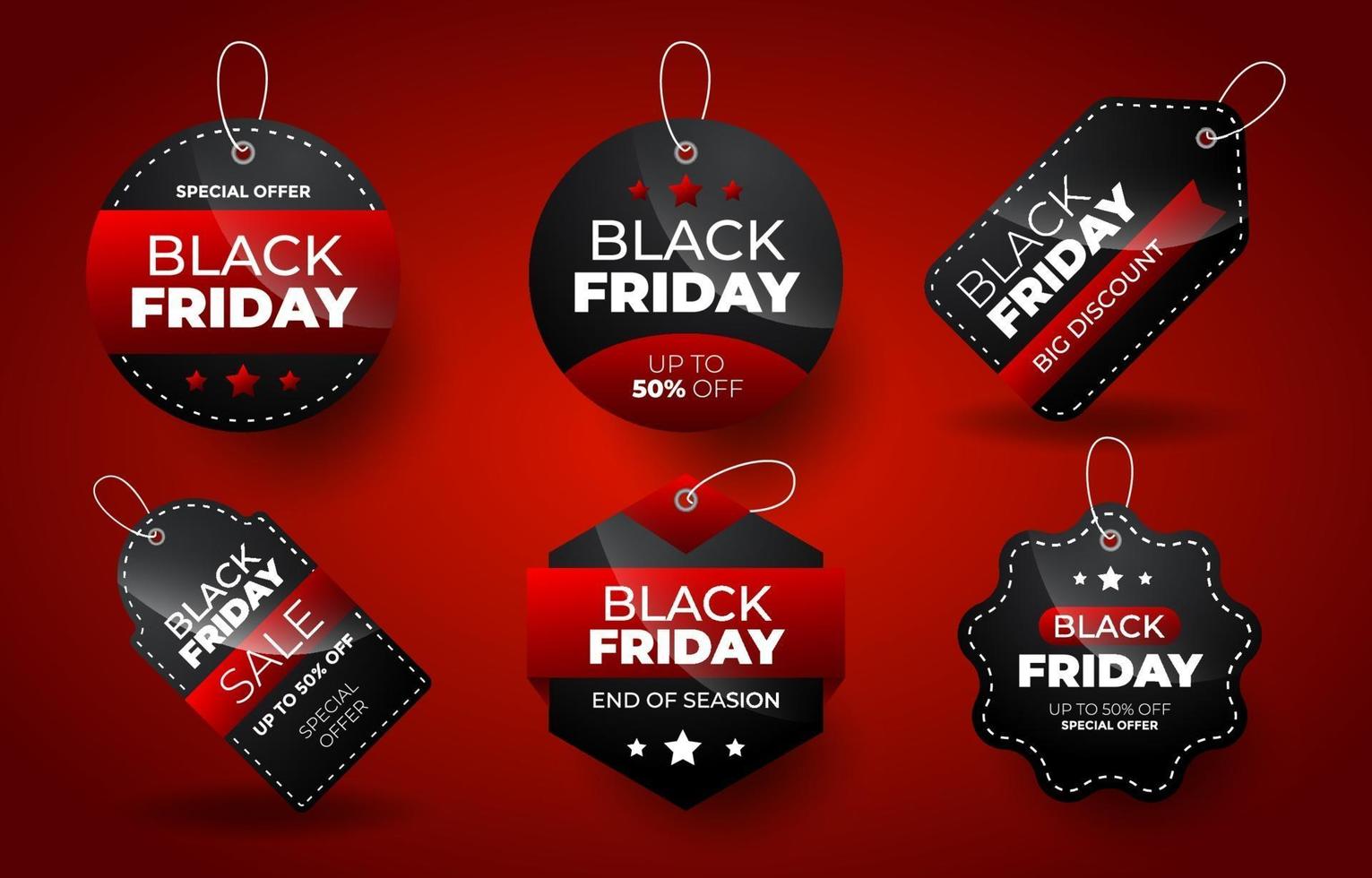 Black Friday Labels Collection vector