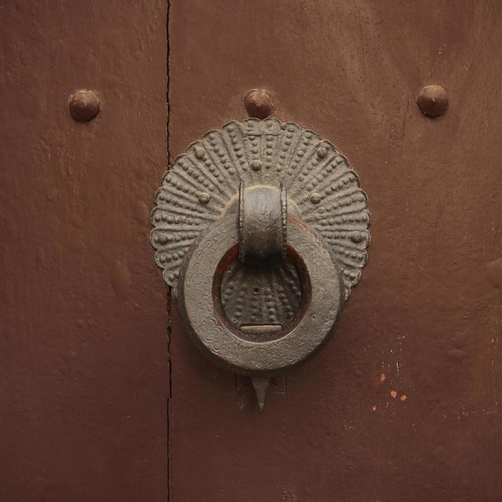 Ancient round doorhandle photo