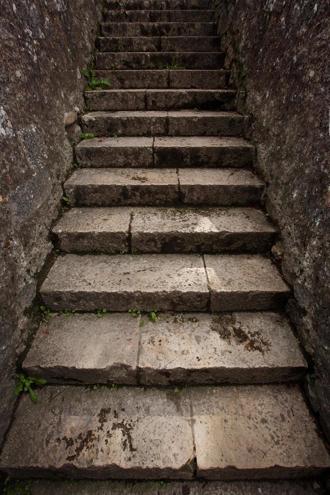 Urban ancient staircase of stone photo