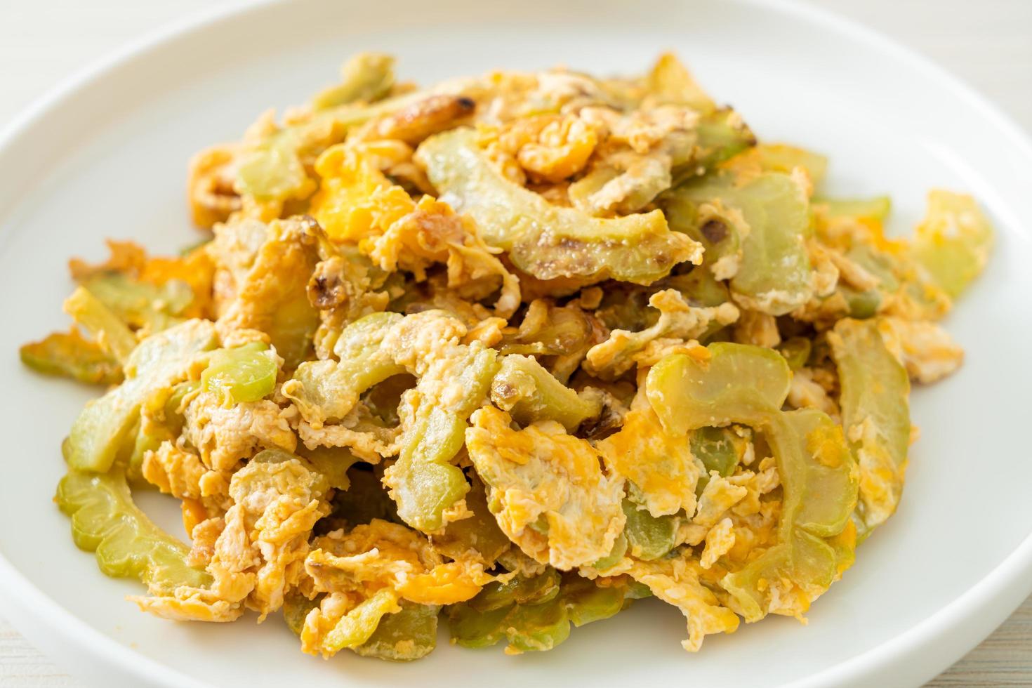 Stir Fried Bitter Gourd with Egg 3427535 Stock Photo at Vecteezy