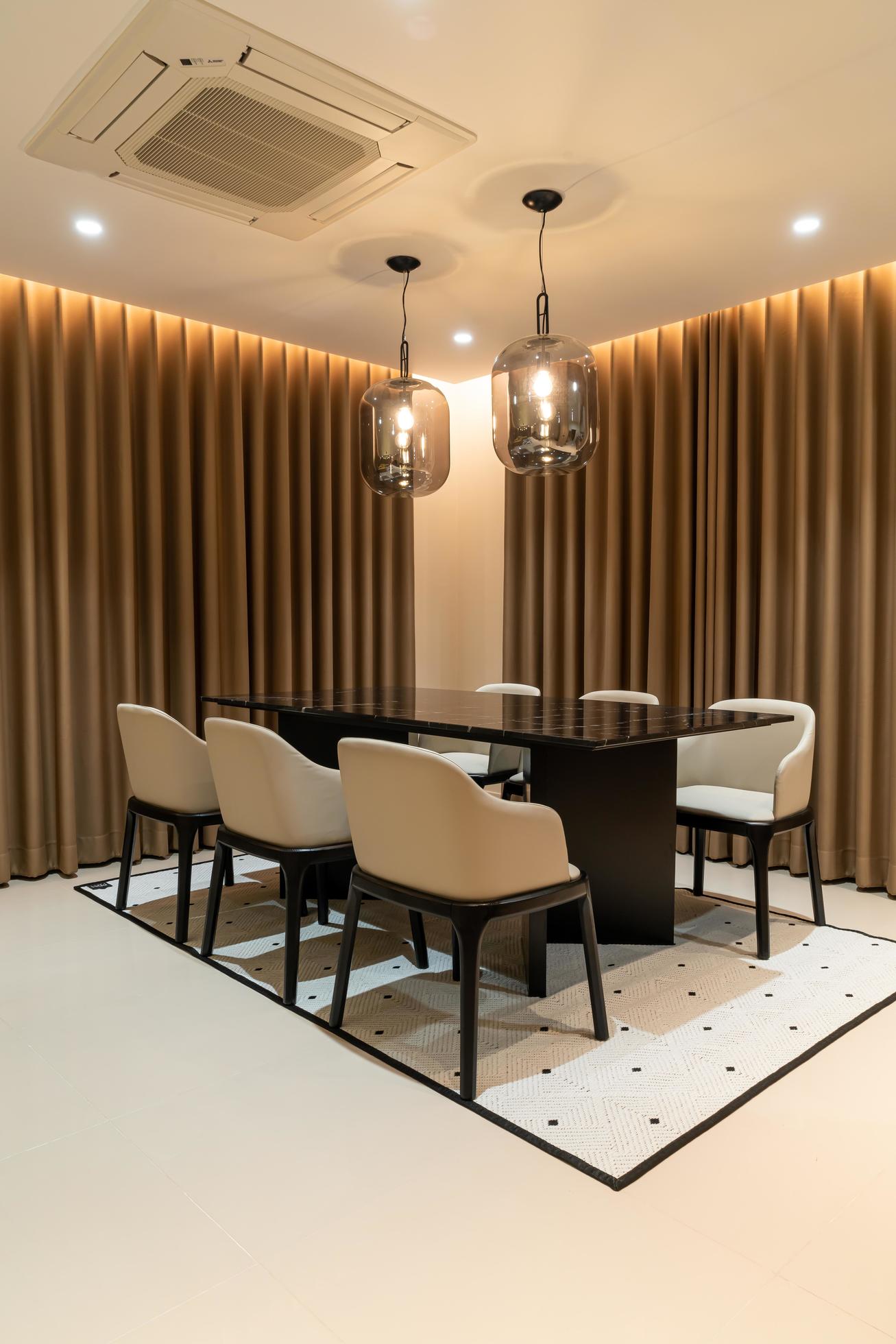 Empty dining table set and chair 3427584 Stock Photo at Vecteezy