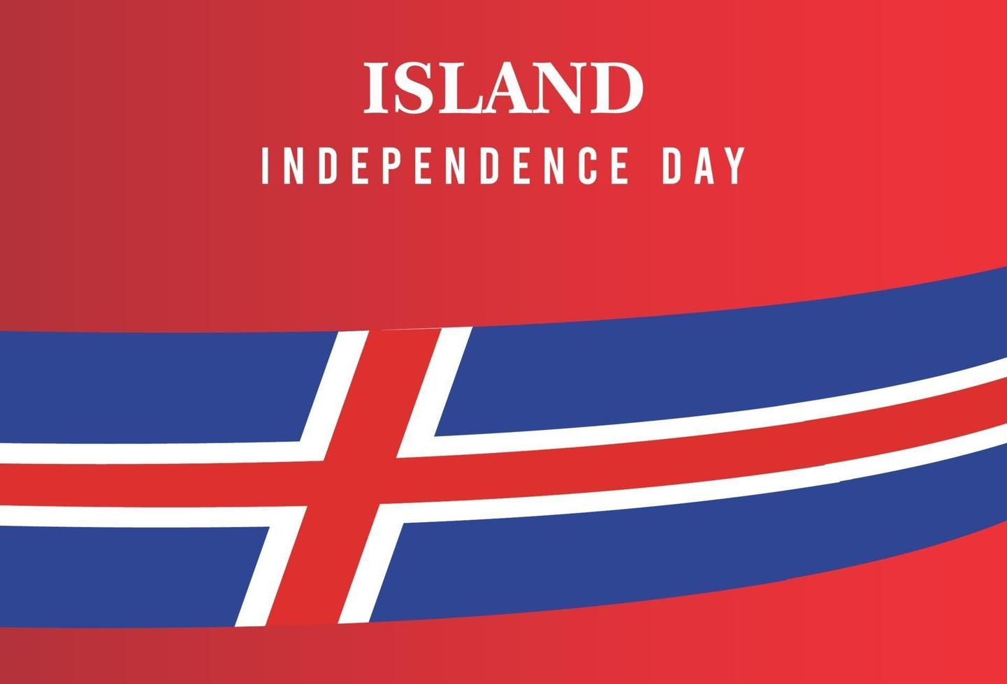 Happy independence day of Island. template vector