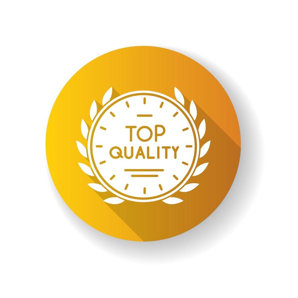 Top quality yellow flat design long shadow glyph icon vector