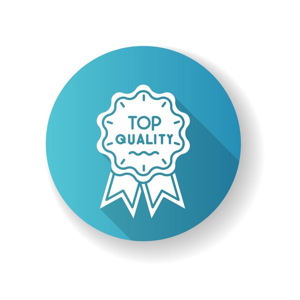 Top quality blue flat design long shadow glyph icon vector