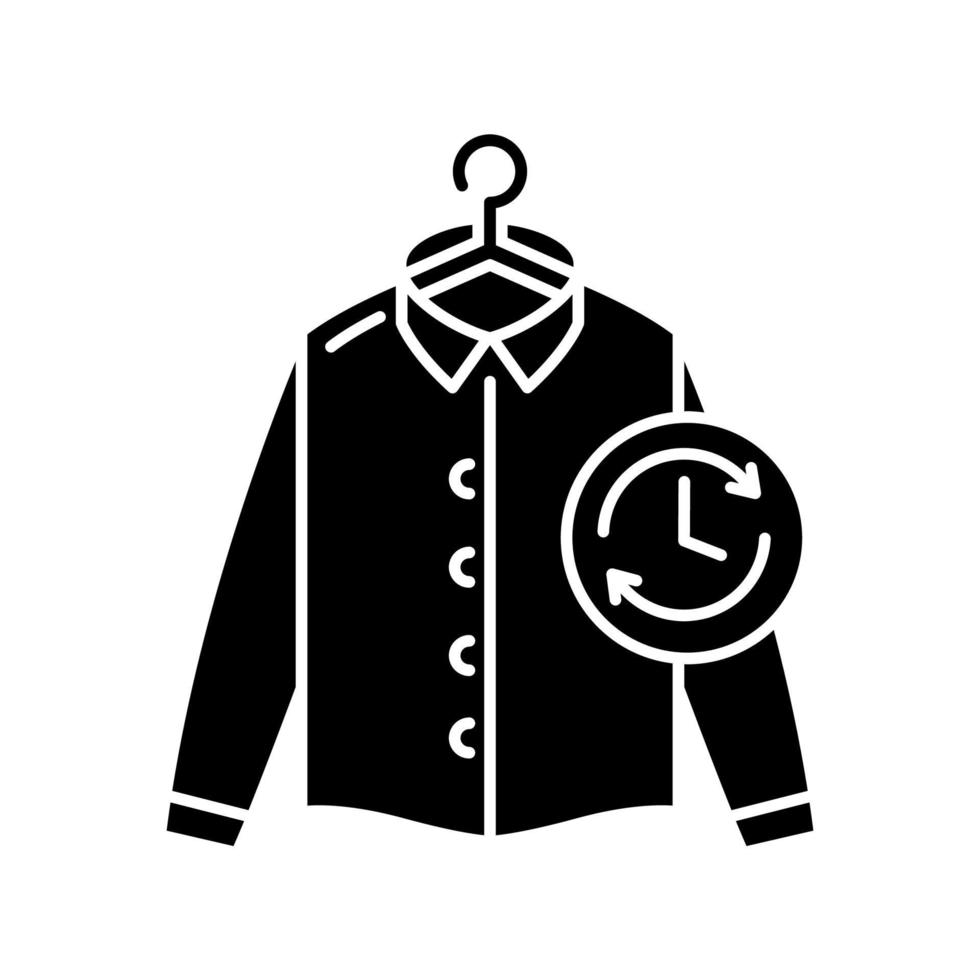 Express laundry black glyph icon vector