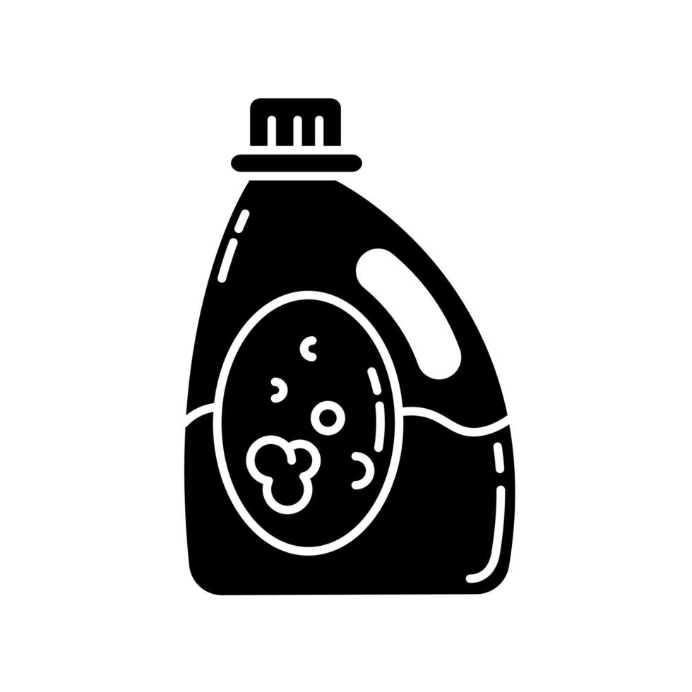 Laundry detergent black glyph icon vector