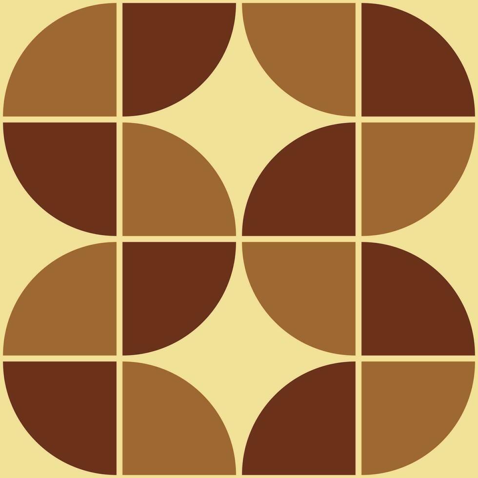 70's Geometric shapes pattern. Vintage Style Mid Century Modern Vector