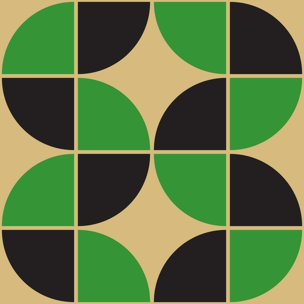 70's Geometric shapes pattern. Vintage Style Mid Century Modern Vector