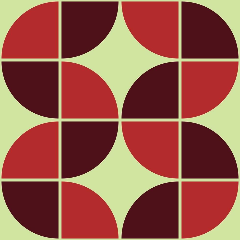 70's Geometric shapes pattern. Vintage Style Mid Century Modern Vector