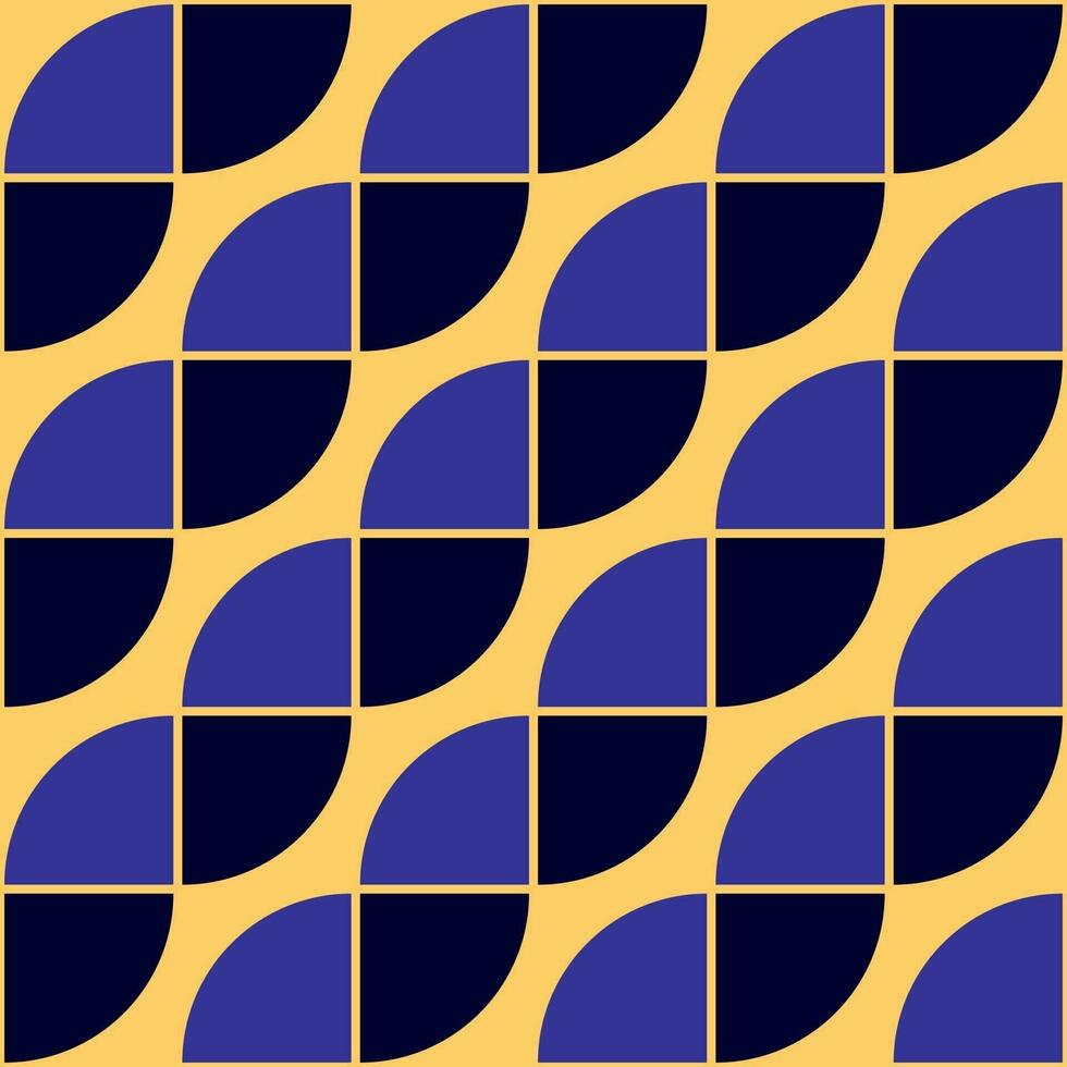 70's Geometric shapes pattern. Vintage Style Mid Century Modern Vector