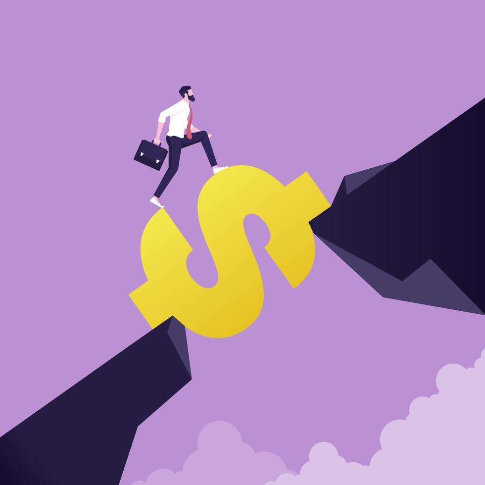 Business risk and success concept vector