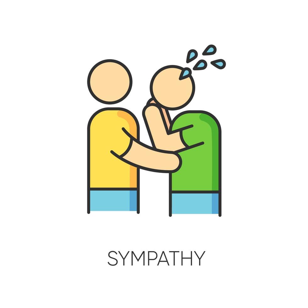 Sympathy RGB color icon vector