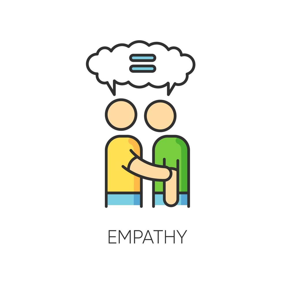 Empathy RGB color icon vector