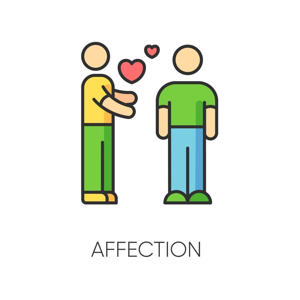 Affection RGB color icon vector