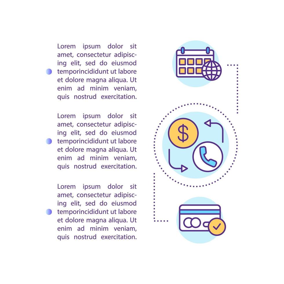 Tariff plan terms concept icon with text vector