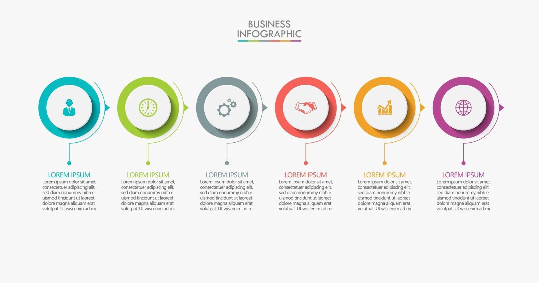 Business infographic icons designed for abstract background template vector