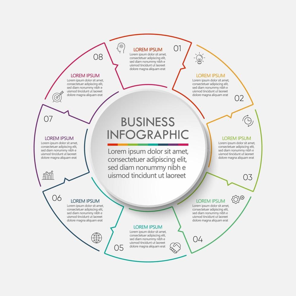 Business circle infographic background template vector