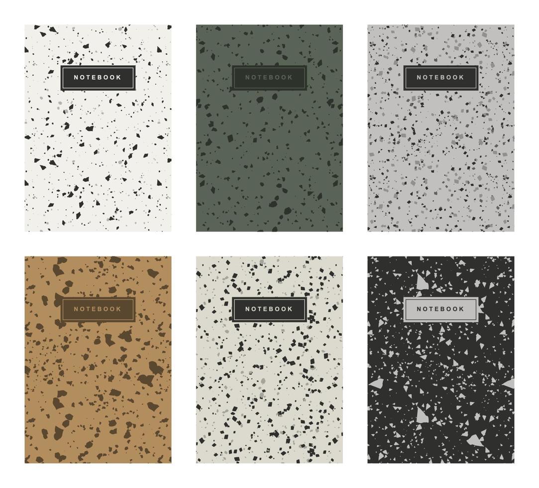 Terrazzo abstract cover page templates vector