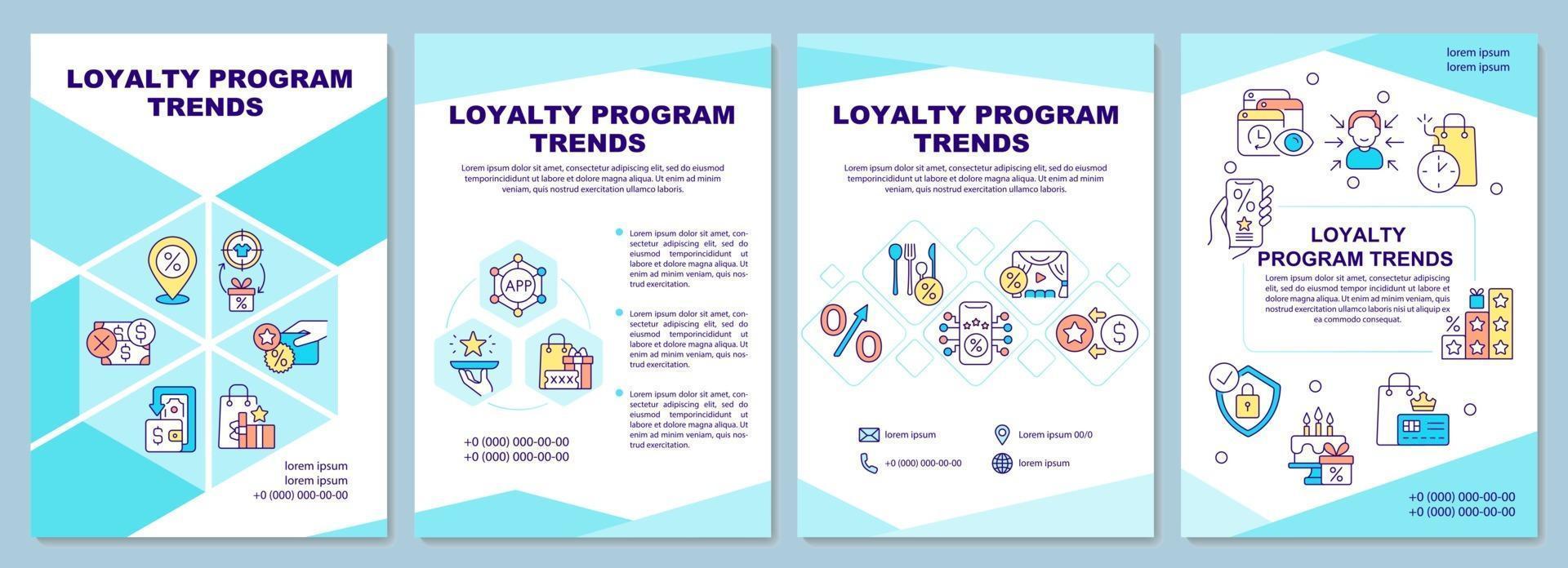 Loyalty program trends brochure template vector