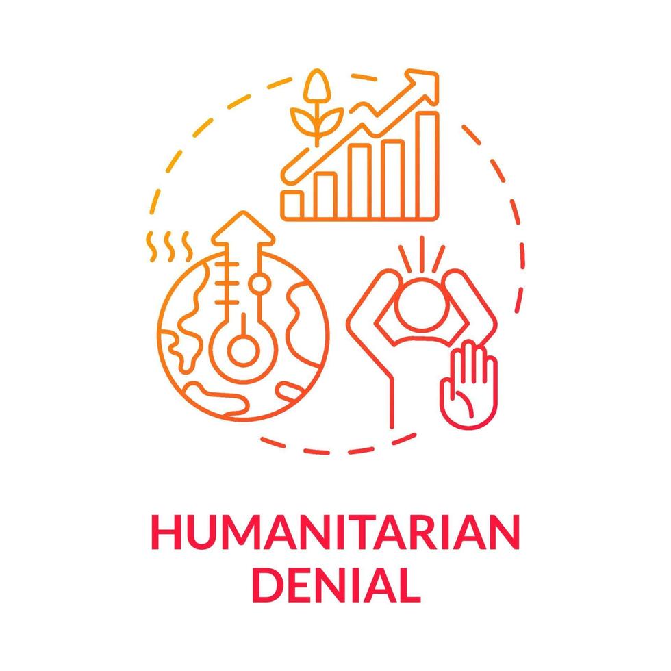 Humanitarian denial concept icon vector