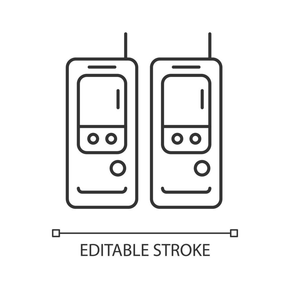 Walkie-talkie linear icon vector