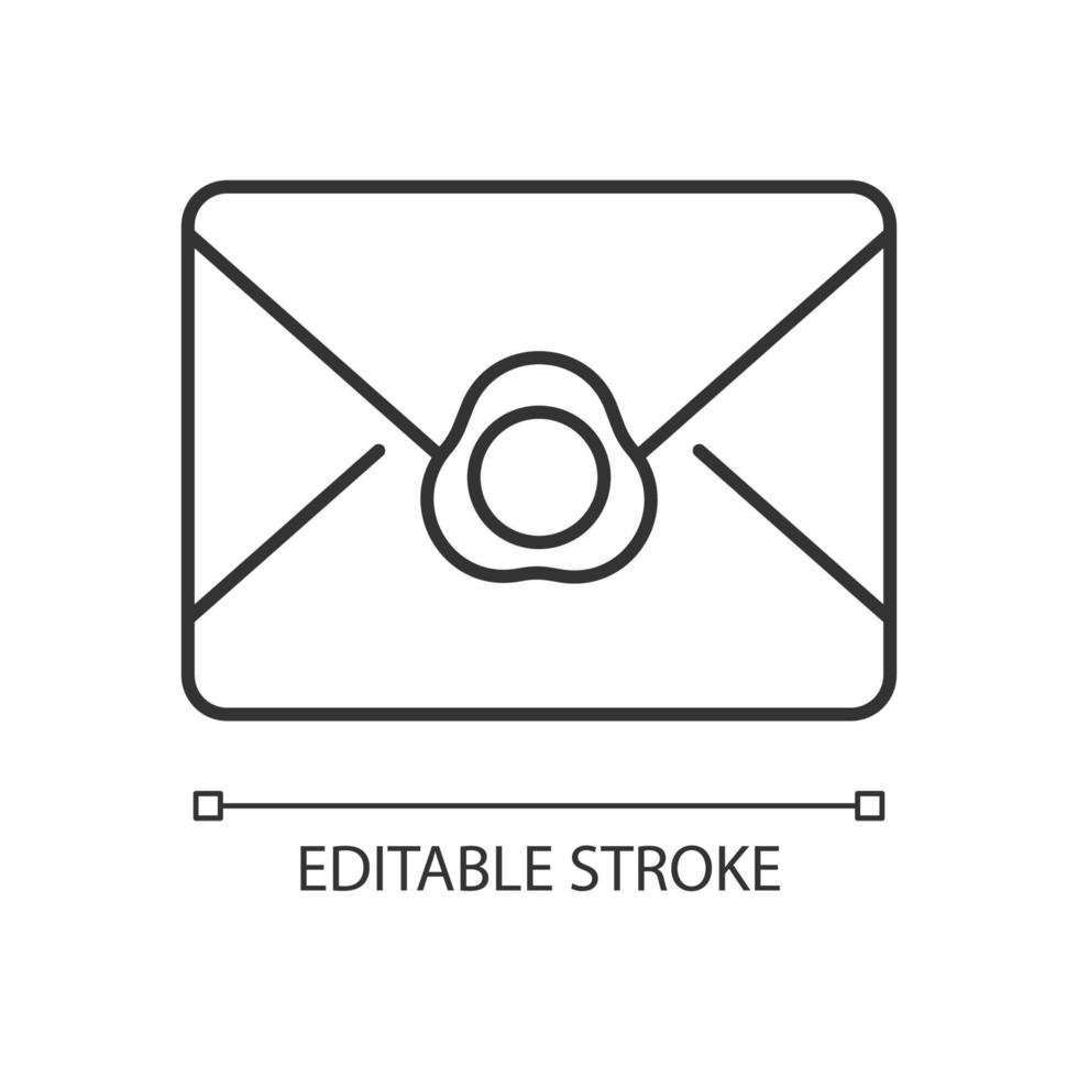 Vintage envelope linear icon vector