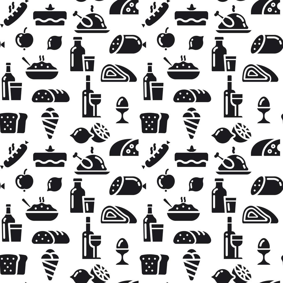 grocery seamless pattern vector