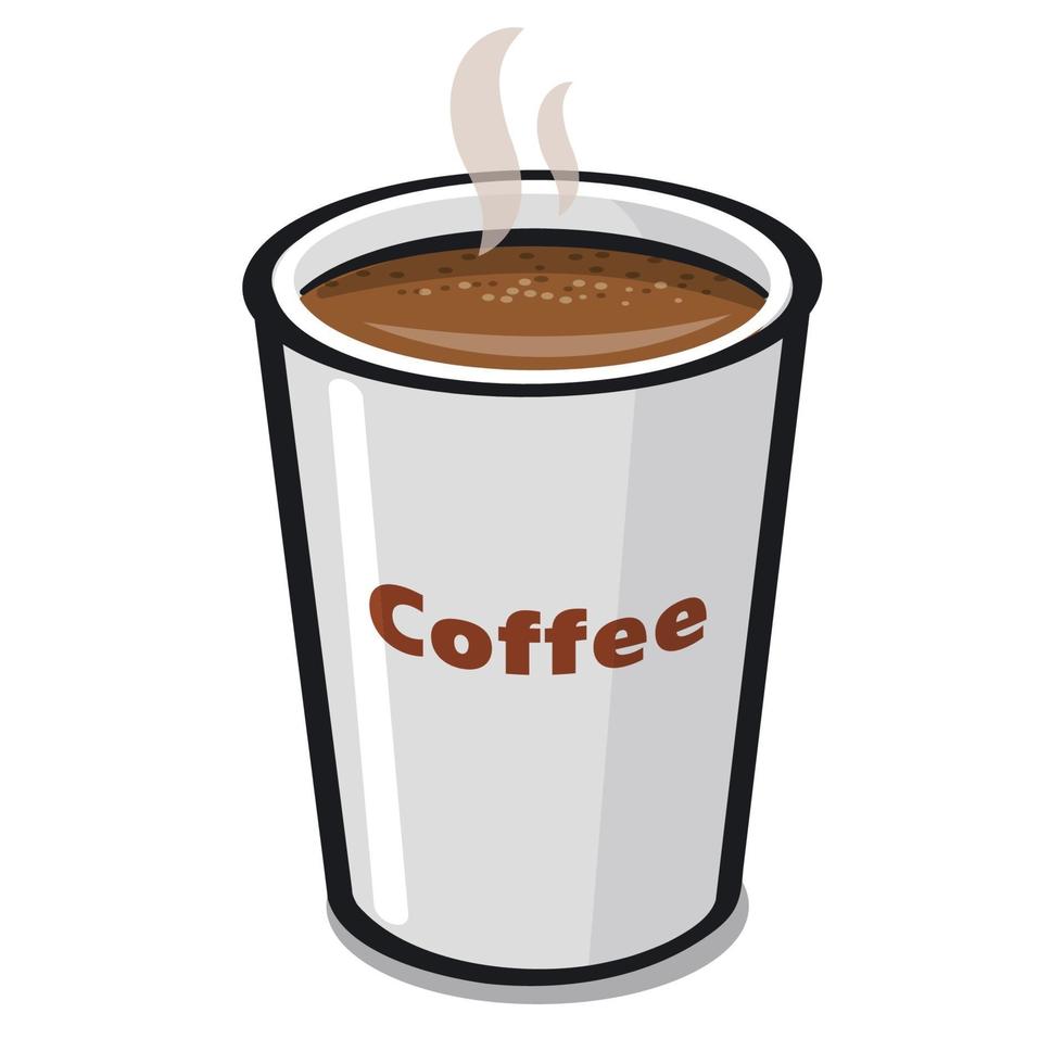 cup of hot coffee vector