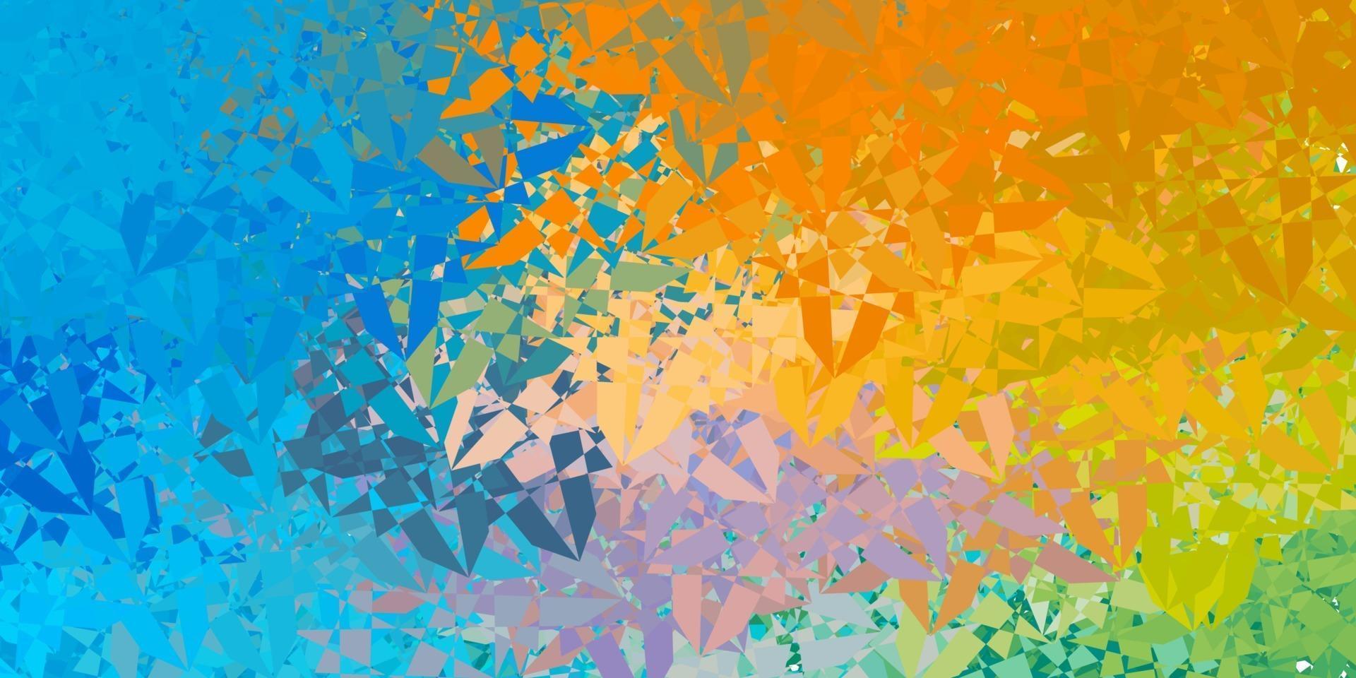 Light Blue, Yellow vector background with triangles.