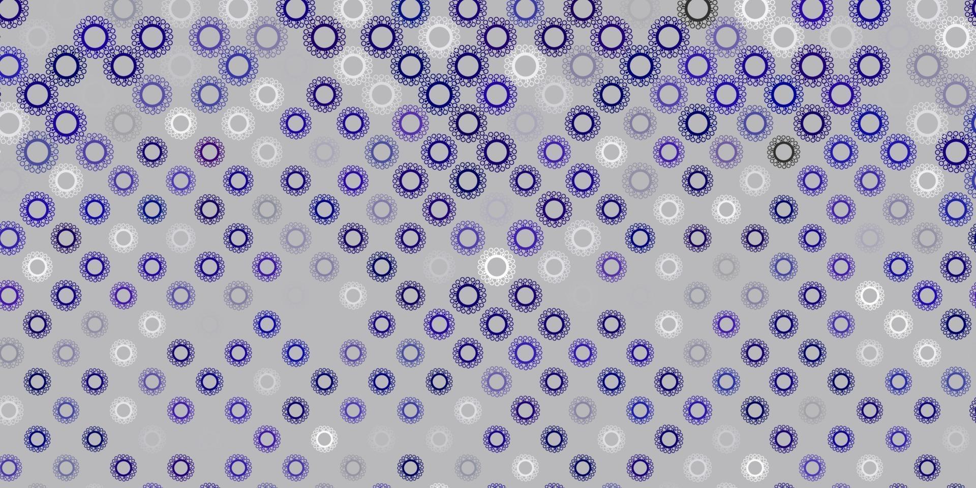 Patrón de vector gris oscuro con elementos de coronavirus.