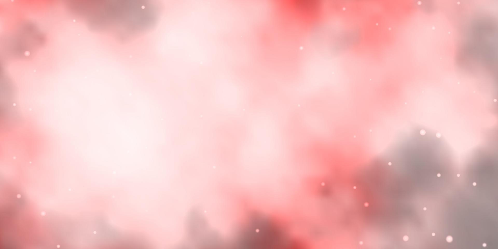 Light Red vector texture with beautiful stars.