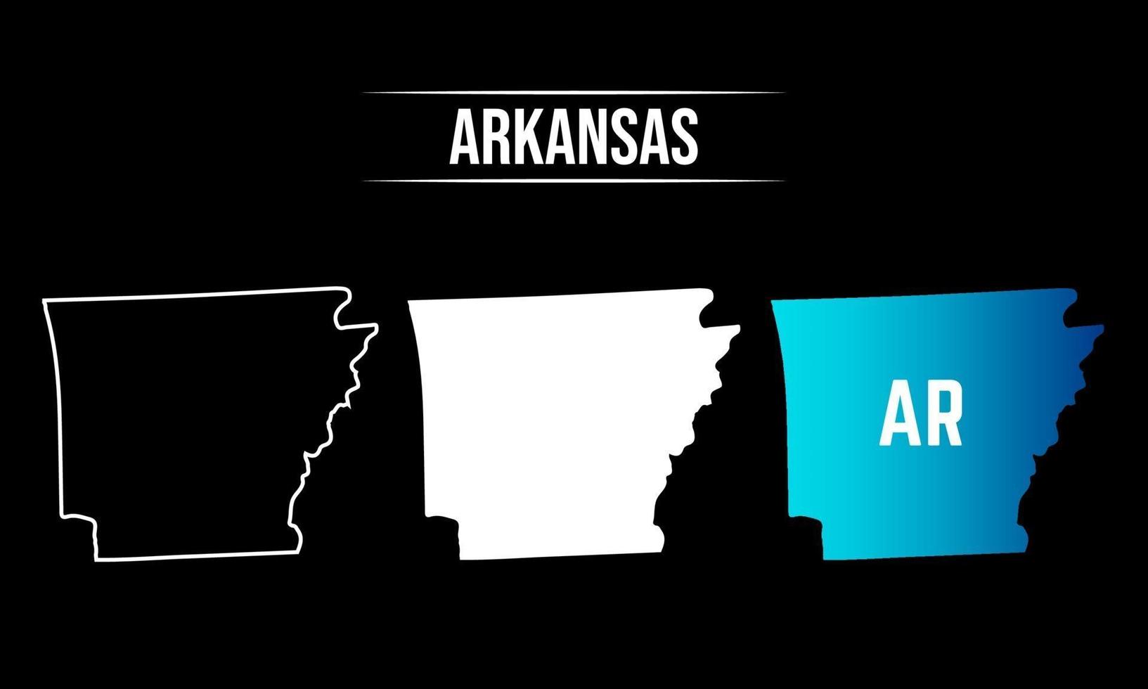 diseño abstracto del mapa del estado de arkansas vector