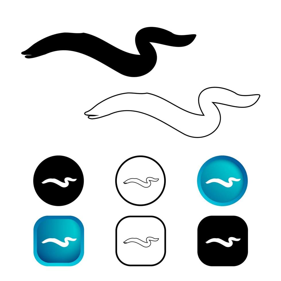 Abstract Serpent Animal Icon Set vector