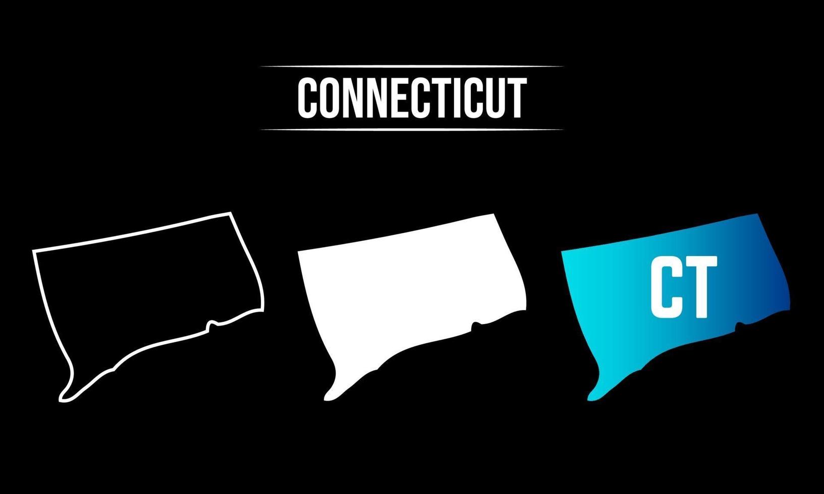 Abstract Connecticut State Map Design vector