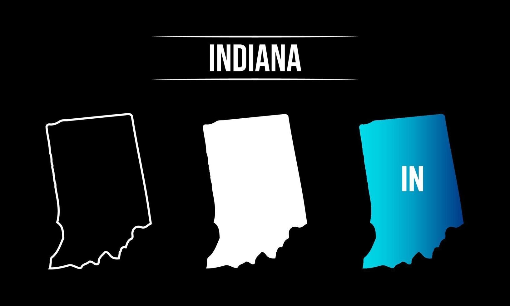 Abstract Indiana State Map Design vector