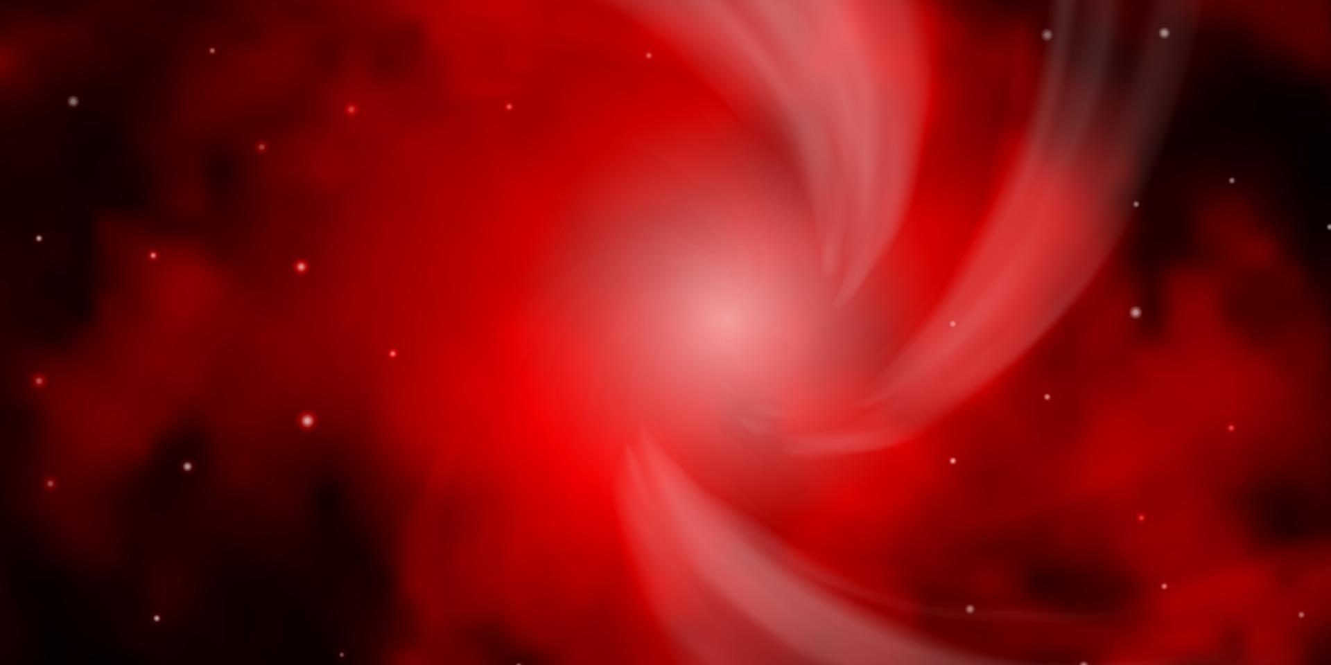 Dark Red vector pattern with abstract stars.
