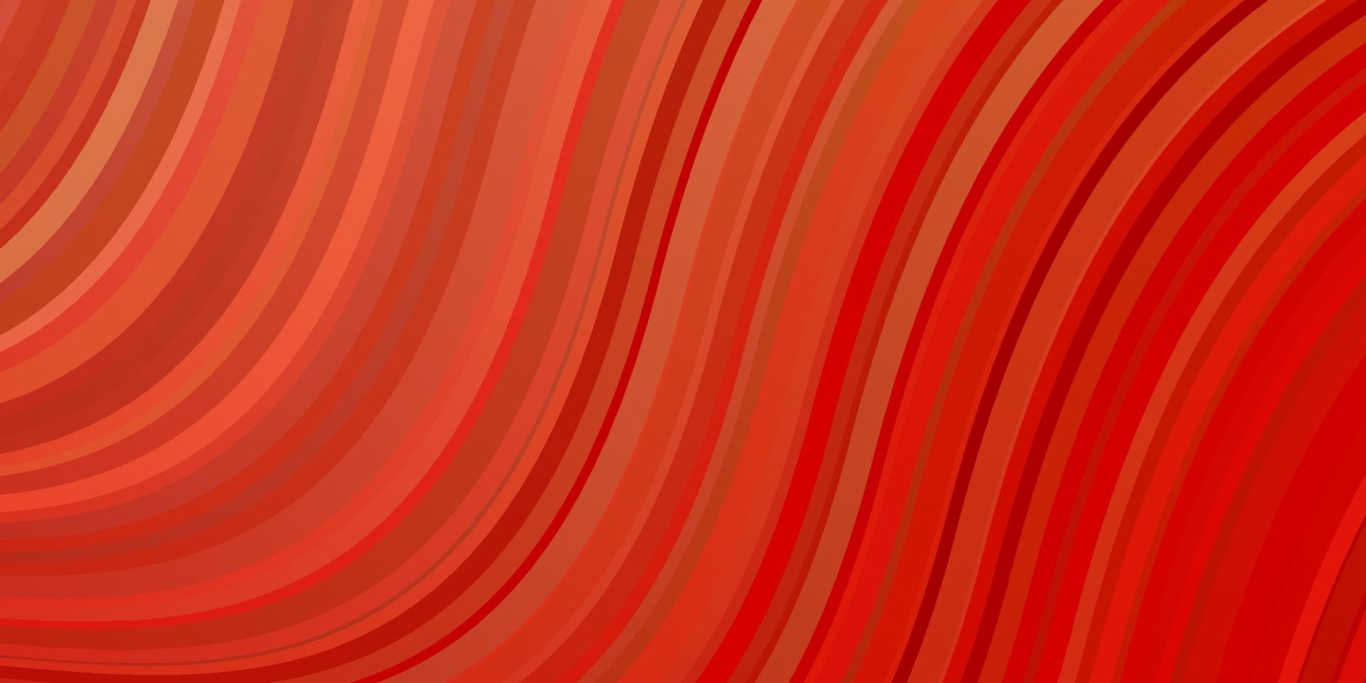 plantilla de vector rojo claro con curvas.