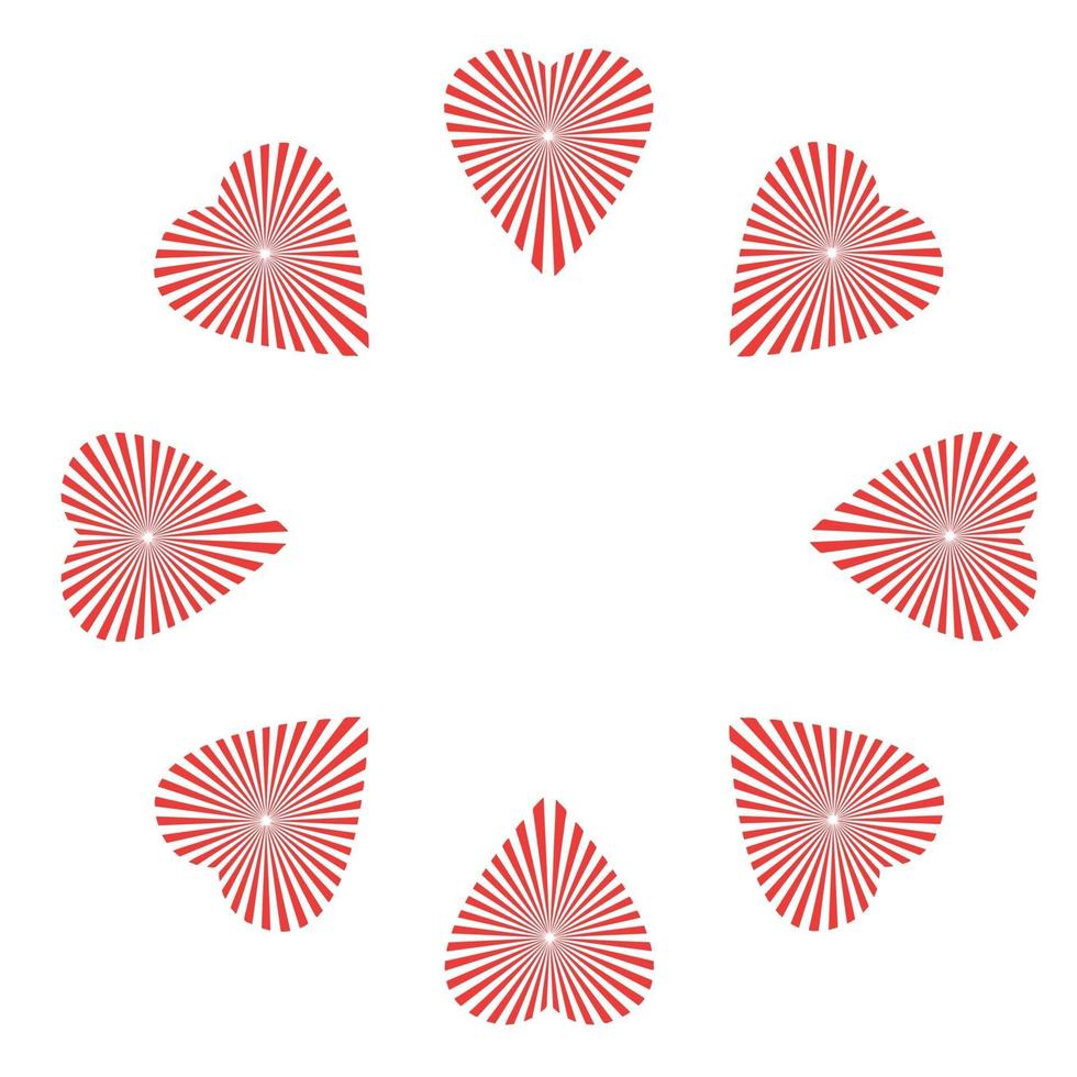 vector hearts - card for wedding and valentine design