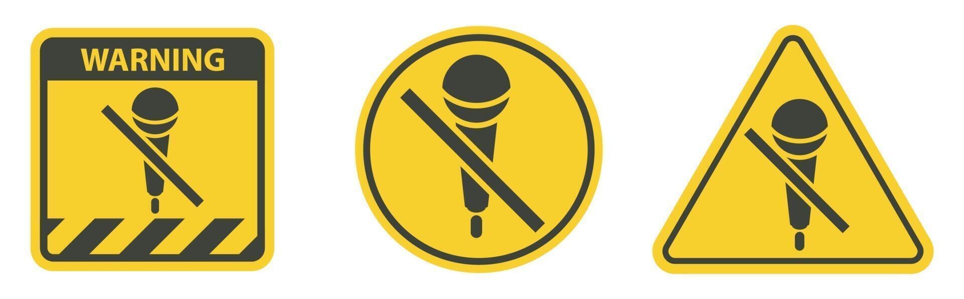 Do not record,Do not use Microphone icon,Speaker symbol vector