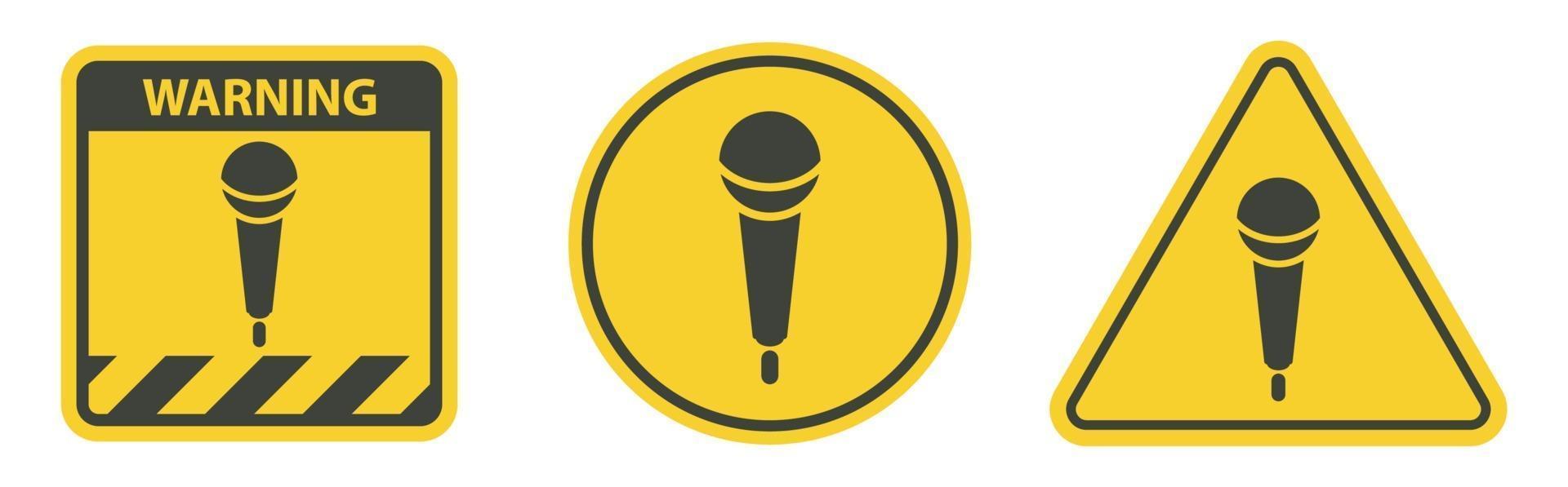 Microphone Icon Symbol on White Background vector
