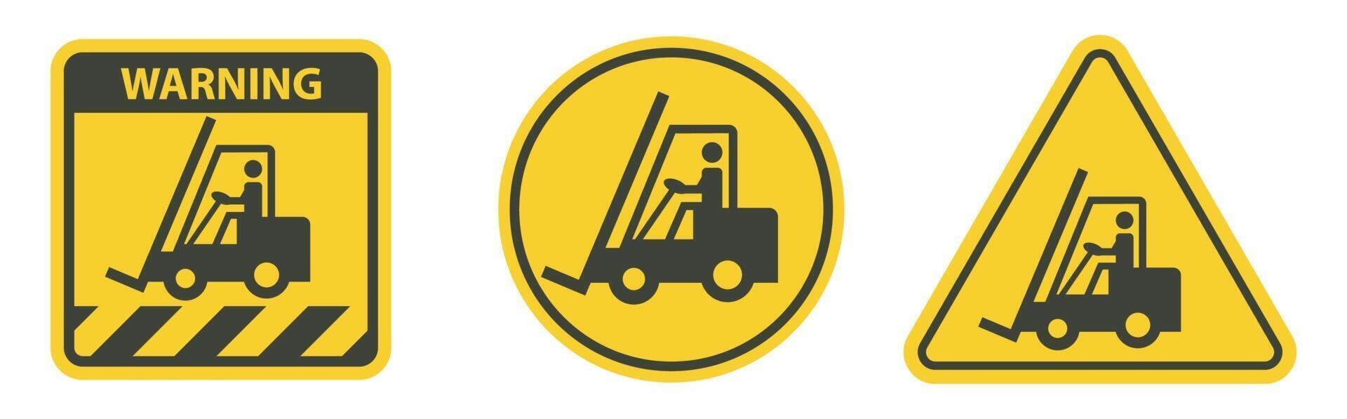 Warning Do not operate the forklift vector