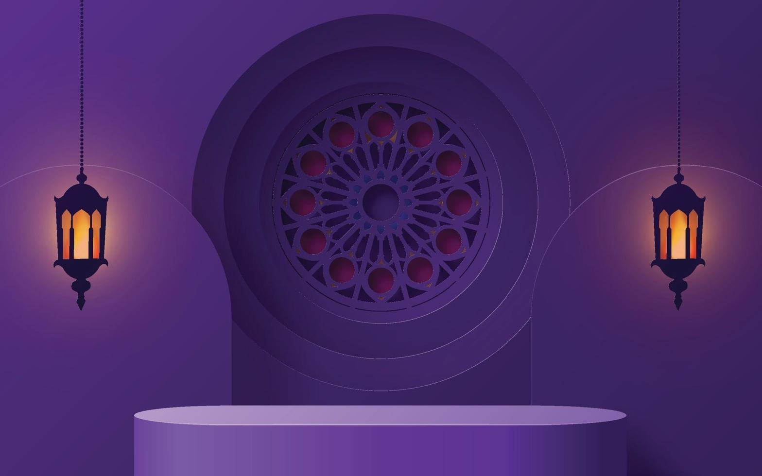 Halloween festival background design with 3d Podium vector